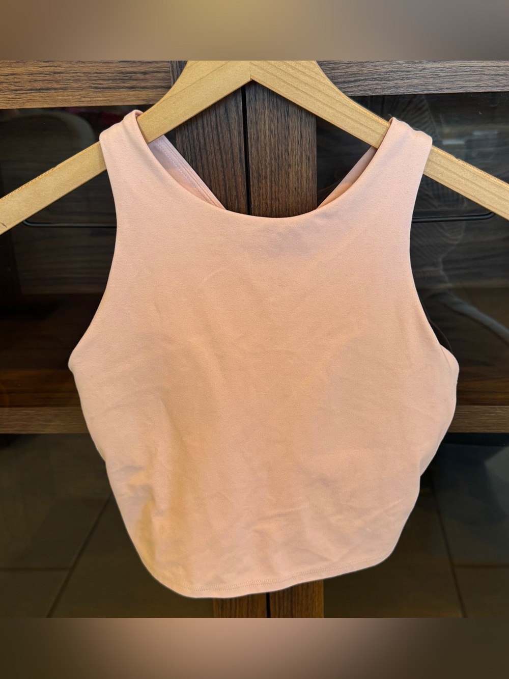 Athleta High Neck Padded Crop Tank Top